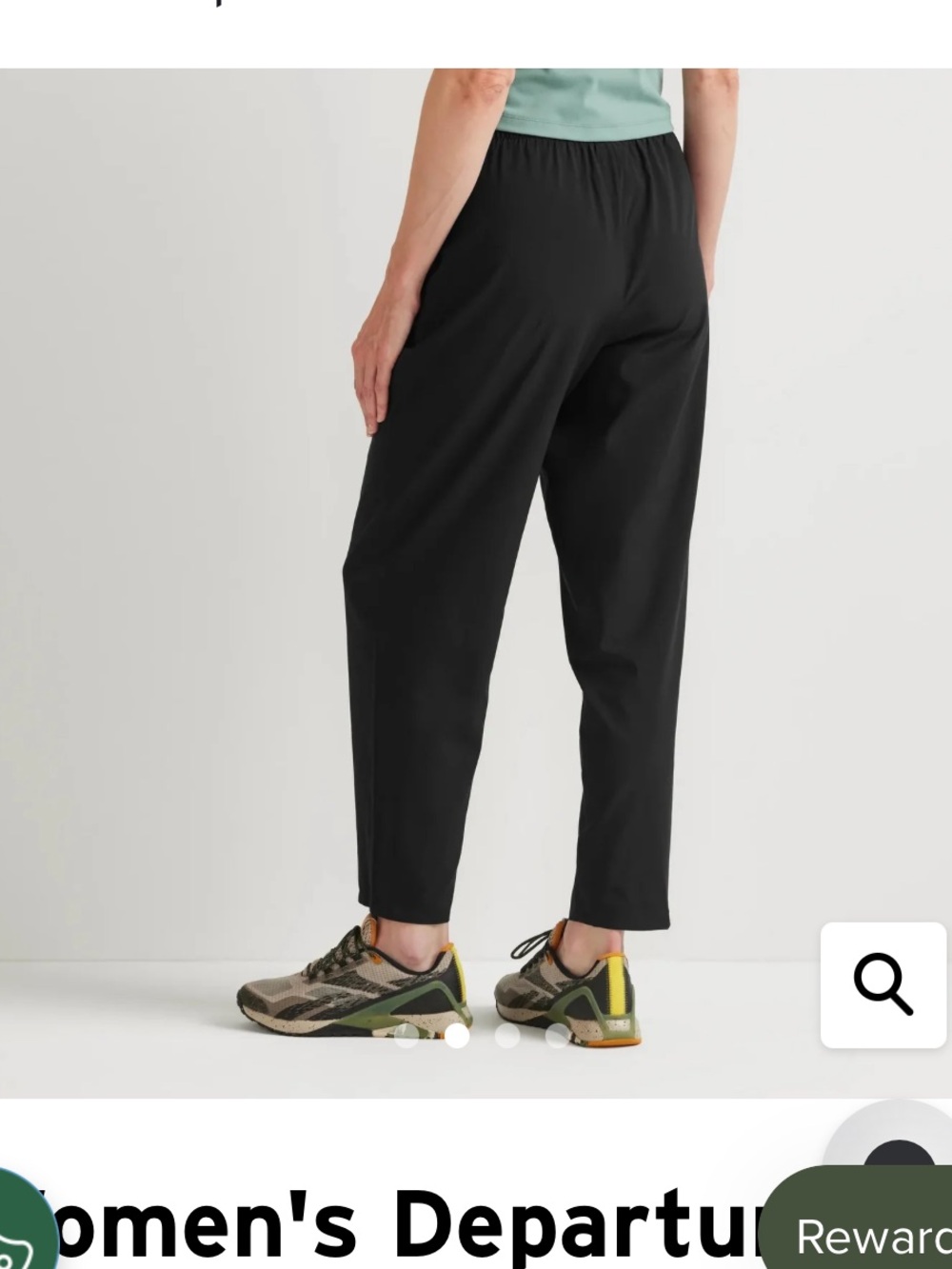 Eddie Bauer Black Stretch elastic waist Ankle Pants - Picture 2 of 7